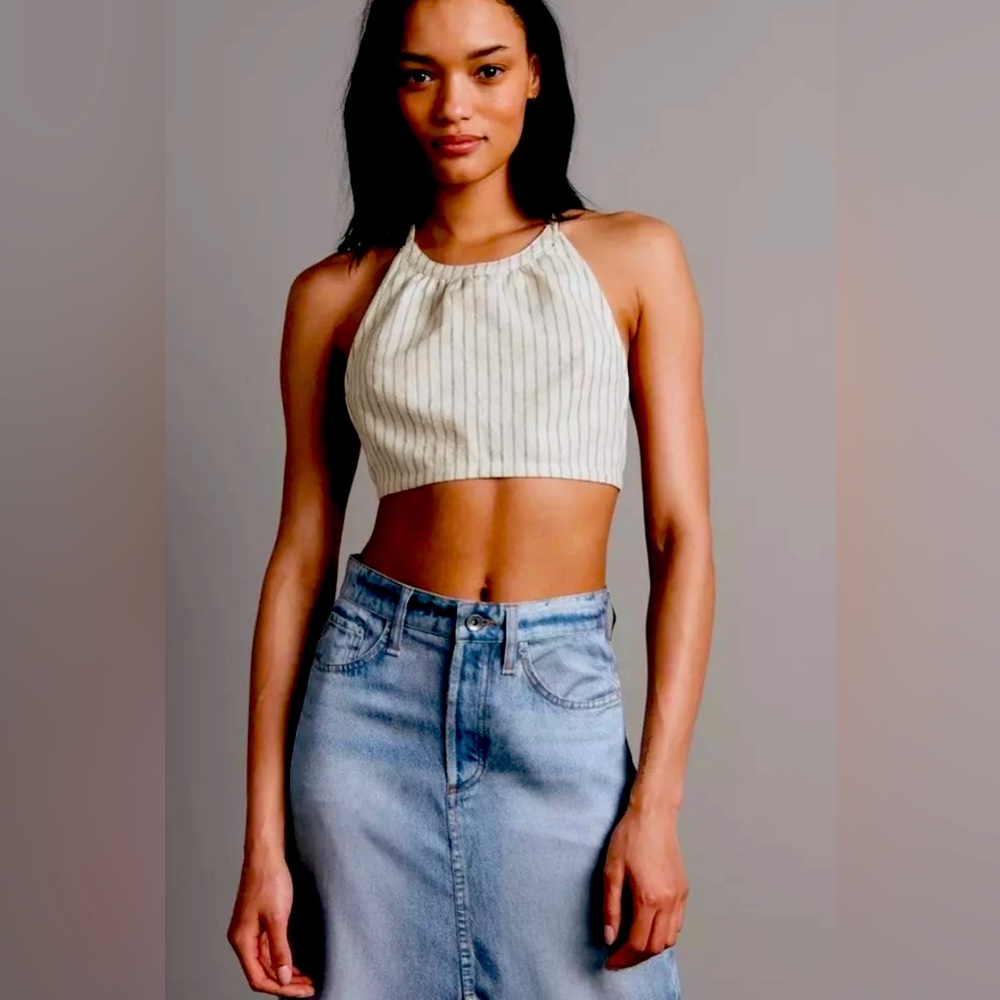 NWT Rag & Bone Natural Stripe Zoe Halter Top